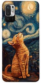 Чехол на Xiaomi Redmi Note 10 5G van gogh cat фото 1 из 1