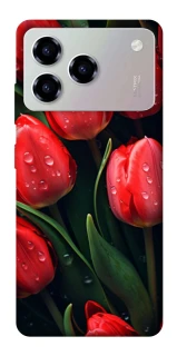 Чехол на ZTE Blade A76 Красные тюльпаны фото 1 из 1
