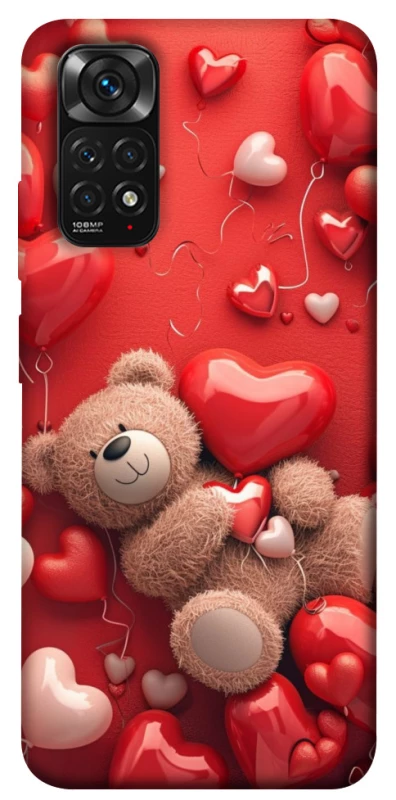 Чохол на Xiaomi Redmi Note 11 (Global) / Note 11S bear in hearts фото 1 з 1