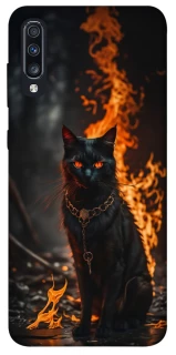 Чохол на Samsung Galaxy A70 (A705F) Вогняний кіт фото 1 з 1