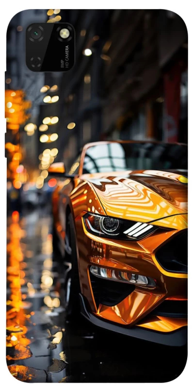 Чохол на Huawei Y5p Golden sports car фото 1 з 1