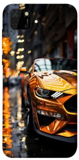 Чохол на Huawei Y5p Golden sports car фото 1 з 1