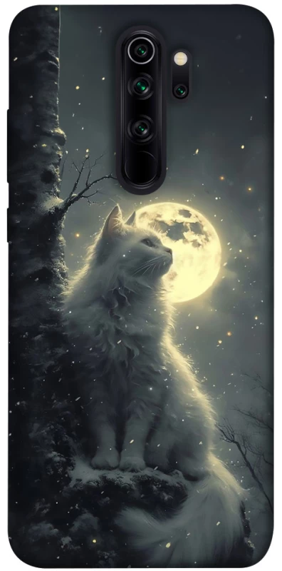 Чохол на Xiaomi Redmi Note 8 Pro Кіт під місяцем фото 1 з 1