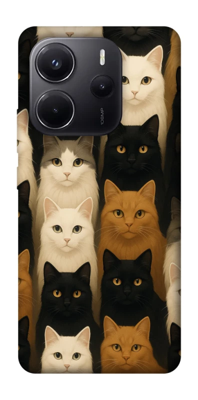 Чохол на Xiaomi Redmi Note 14 4G (Europe version) Colorful Cat Collage фото 1 з 1