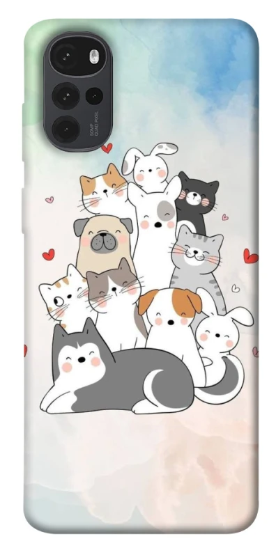 Чехол на Motorola Moto G22 Funny Pets ver.2 фото 1 из 1