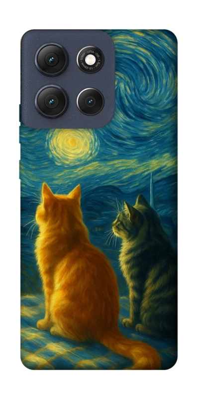 Чохол на Motorola Moto G86 Cats under the stars фото 1 Чохол на Motorola Moto G86 Cats under the stars фото 1 з 1
