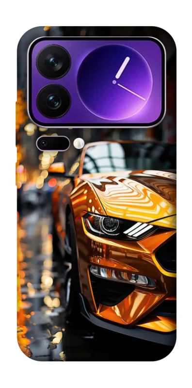 Чехол на Xiaomi 17 Pro Max Golden sports car фото 1 из 1