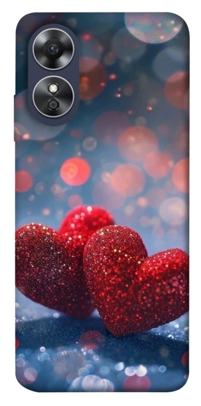 Чохол на Oppo A17 Red hearts фото 1 з 1