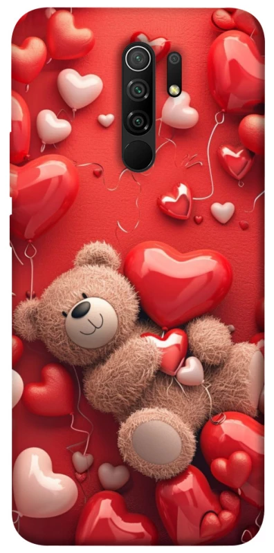 Чохол на Xiaomi Redmi 9 bear in hearts фото 1 з 1