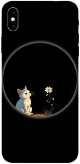 Чехол на Apple iPhone XS Max (6.5") Cat and flower фото 1 из 1