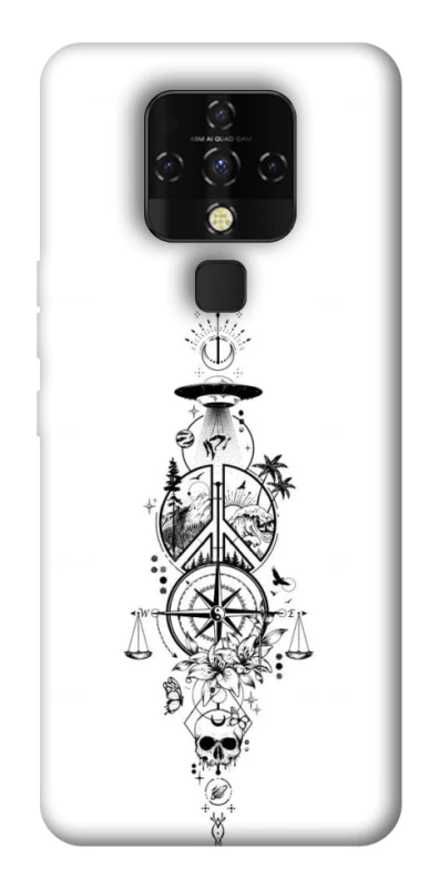 Чехол на TECNO Camon 16 SE Tattoo ver.7 фото 1 из 1