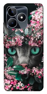 Чохол на Realme C53 Кіт в квітах фото 1 з 1
