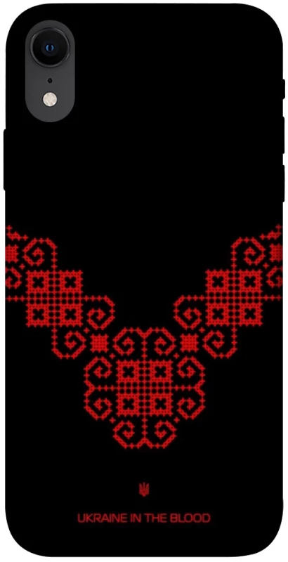 Чохол на Apple iPhone XR (6.1") Чорно-червона вишиванка фото 1 з 1