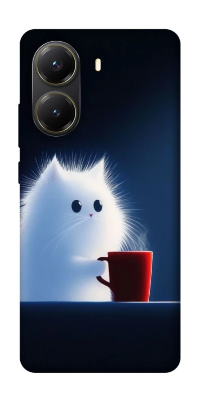 Чехол на Xiaomi Poco X7 Pro Чехол кот с кофе фото 1 из 1