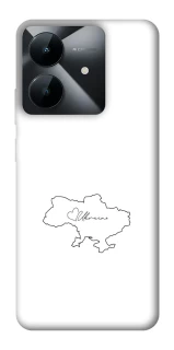 Чохол на Realme Note 60x Ukraine map фото 1 з 1