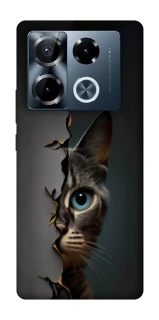 Чехол на Infinix Note 40 Pro 4G Кот-подглядыватель v2 фото 1 из 1