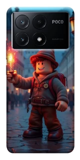 Чехол на Xiaomi Poco X6 Roblox Fire Logo Blue Flames фото 1 из 1