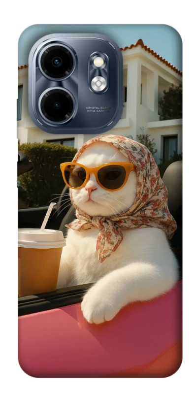 Чехол на Infinix Smart 9 4G / Hot 50i Stylish Cat Cruise фото 1 из 1