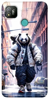 Чехол на TECNO POP 4 Панда курьер фото 1 из 1