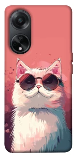Чехол на Oppo A58 4G Сat with glasses фото 1 из 1