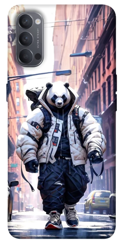 Чехол на Oppo Reno 4 Панда курьер фото 1 из 1