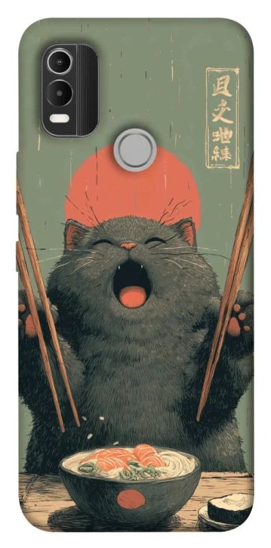 Чохол на Nokia C21 Plus Hungry Cat фото 1 з 1