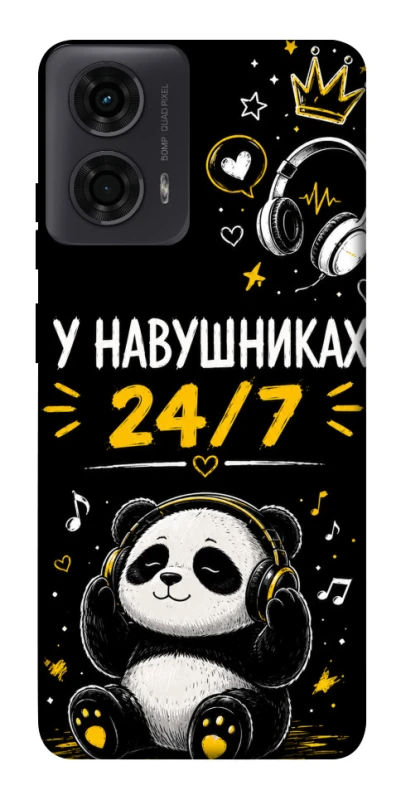 Чехол на Motorola Moto G24 У навушниках 24/7 фото 1 из 1