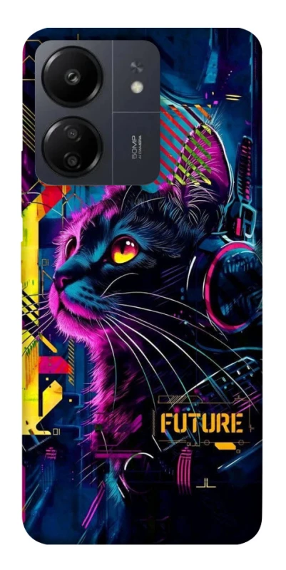Чохол на Xiaomi Poco C65 Cyber Cat v2 фото 1 з 1