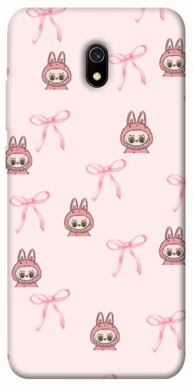 Чохол на Xiaomi Redmi 8a Pink bows and Labubus фото 1 з 1