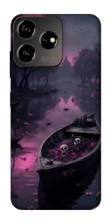 Чехол на ZTE Blade V50 Design 4G Boat and flamingo фото 1 из 1