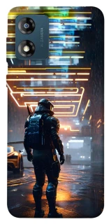 Чохол на Motorola Moto E13 Cyber character фото 1 з 1