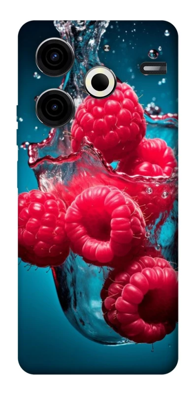 Чохол на TECNO Pova 6 Neo (LI6) Малинка у воді фото 1 з 1