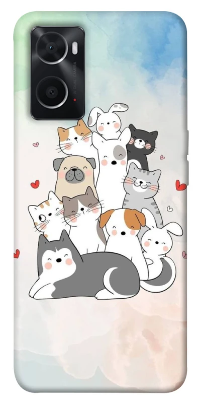 Чохол на Oppo A76 4G Funny Pets ver.2 фото 1 з 1