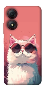 Чехол на ZTE Blade A34 4G Сat with glasses фото 1 из 1