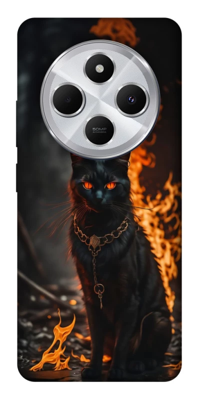 Чохол на Xiaomi Redmi 14C / Poco C75 Вогняний кіт фото 1 з 1