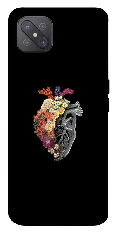 Чохол на Oppo A92s Heart with flowers фото 1 з 1