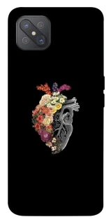 Чохол на Oppo A92s Heart with flowers фото 1 з 1