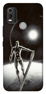 Чехол на Nokia C21 Plus Серебряный сёрфер фото 1 из 1