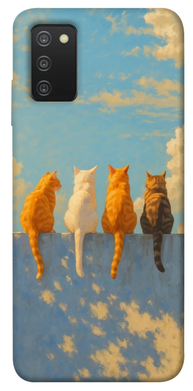 Чохол на Samsung Galaxy A03s cats on wall фото 1 з 1