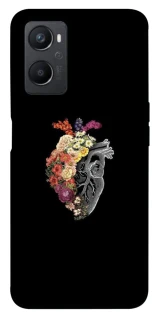 Чехол на Oppo A96 Heart with flowers фото 1 из 1