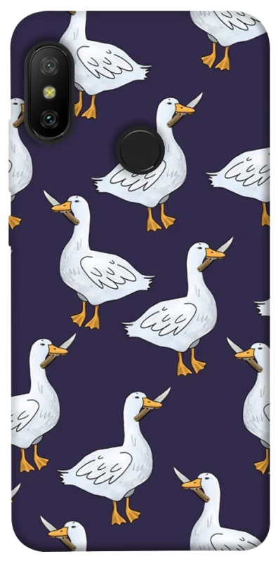 Чехол на Xiaomi Mi A2 Lite / Xiaomi Redmi 6 Pro Гуси с претензией фото 1 из 1