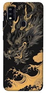 Чехол на ZTE Blade A51 gold dragon фото 1 из 1