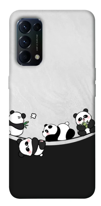 Чехол на Oppo Reno 5 4G Four pandas фото 1 из 1
