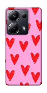 Чехол на Xiaomi Poco M6 Pro 4G Red hearts 2 фото 1 из 1