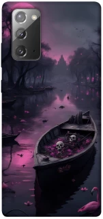 Чехол на Samsung Galaxy Note 20 Boat and flamingo фото 1 из 1