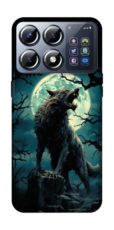 Чохол на Xiaomi POCO X8 Pro Вовк під місяцем фото 1 з 1