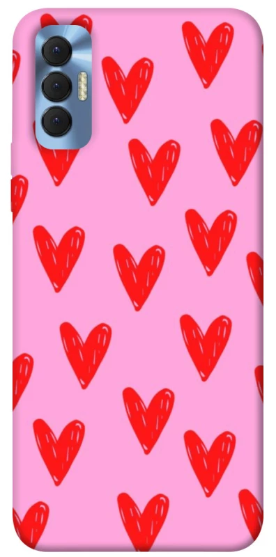 Чехол на TECNO Spark 8P Red hearts 2 фото 1 из 1