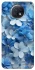 Чехол на Xiaomi Redmi Note 9 5G / Note 9T Синие цветы фото 1 из 1