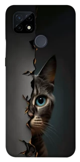 Чехол на Realme C21 Кот-подглядыватель v2 фото 1 из 1