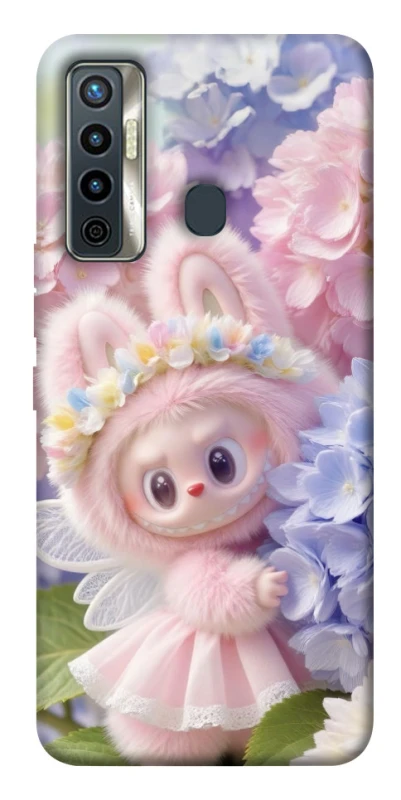 Чехол на TECNO Camon 17 Labubu & Flowers ver.1 фото 1 из 1
